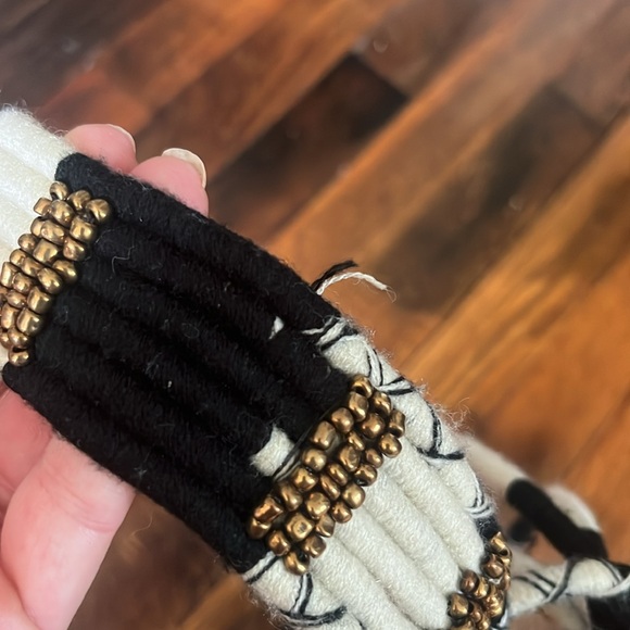 Free People Black and White Woven Belt - Picture 4 of 5